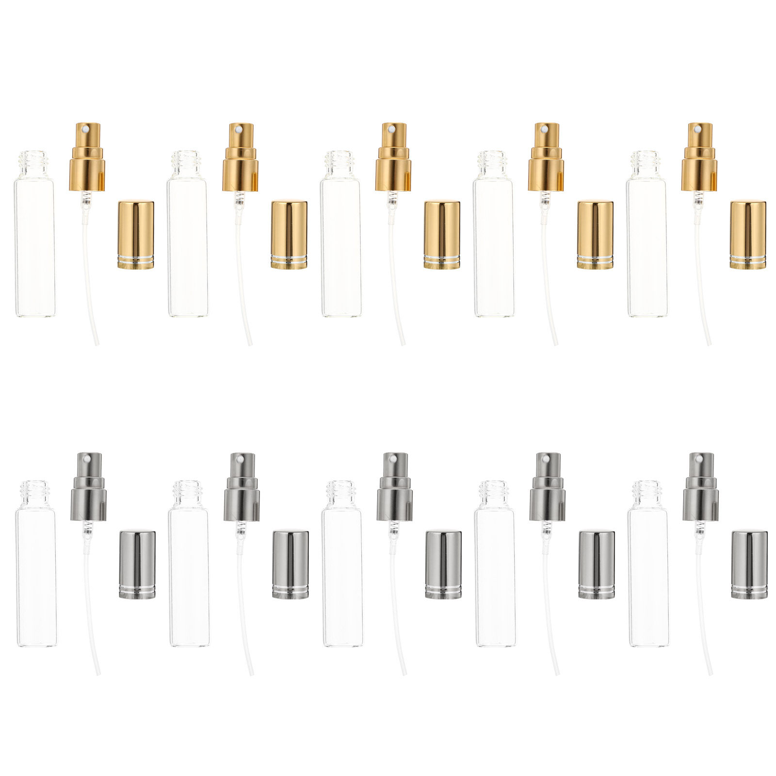 Perfume Quality Fragrance Oils - 10Pcs High Quality Clear Glass Perfume