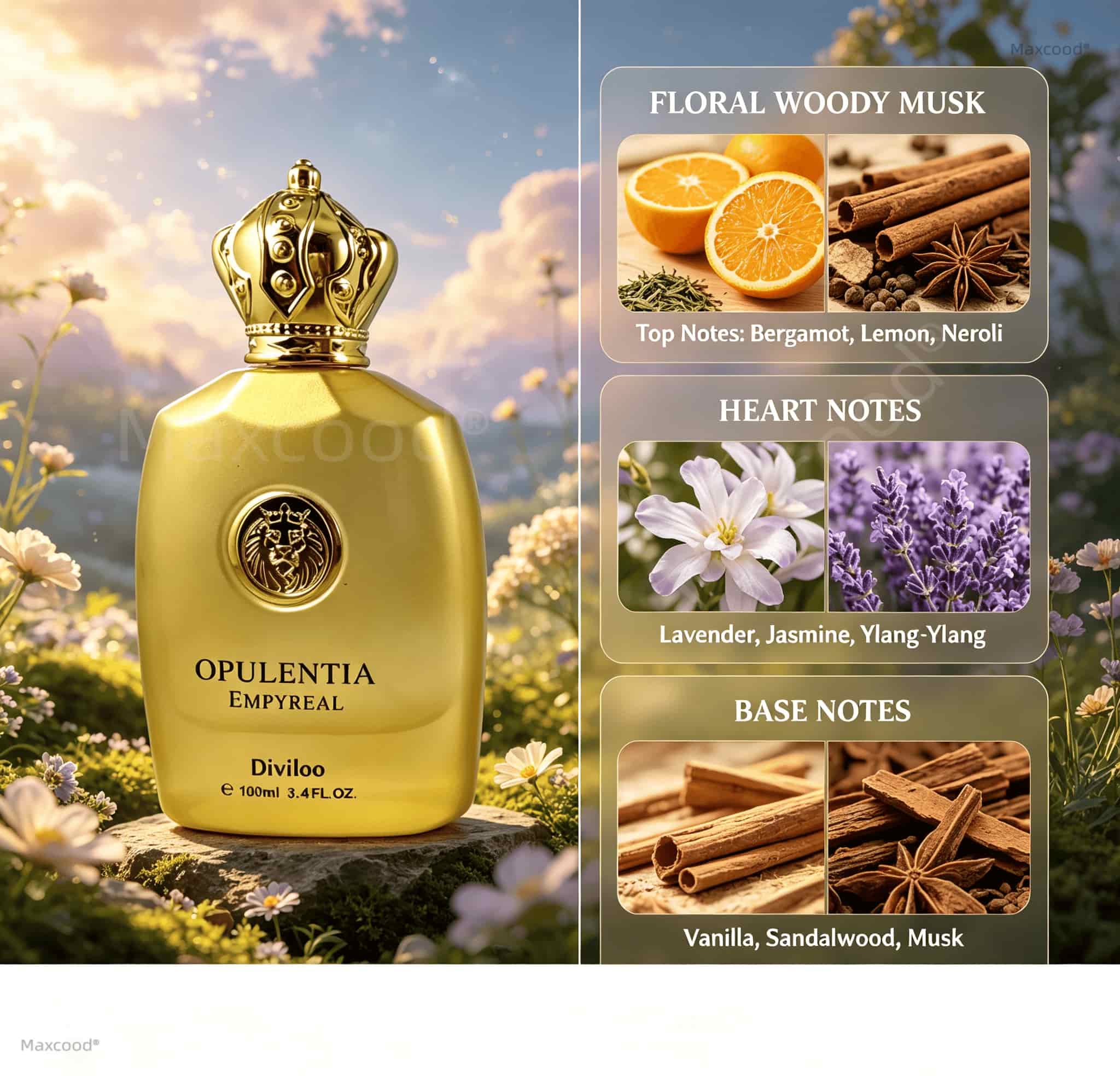 Floral, Woody, and Musky Notes - đánh giá và giá Fragrance Long Lasting Perfume